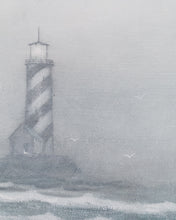 Load image into Gallery viewer, Vintage Moody Nautical Oil Painting