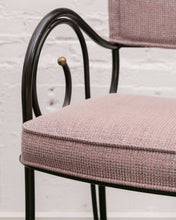 Load image into Gallery viewer, Vintage Shaver Howard Scrolled Iron pair of Bar Stools