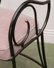 Load image into Gallery viewer, Vintage Shaver Howard Scrolled Iron pair of Bar Stools