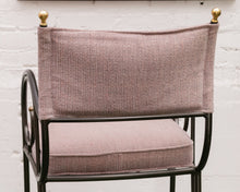 Load image into Gallery viewer, Vintage Shaver Howard Scrolled Iron pair of Bar Stools