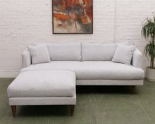 Load image into Gallery viewer, Elisa Sofa with Ottoman in Ivory