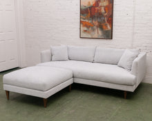Load image into Gallery viewer, Elisa Sofa with Ottoman in Ivory