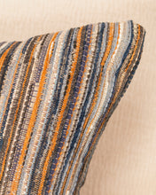 Load image into Gallery viewer, Square Blue Striped Pillow