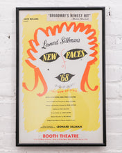 Load image into Gallery viewer, Leonard Selman 1968 New Faces Original Booth Theatre Poster