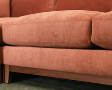 Load image into Gallery viewer, Lisette 3 Piece (RAF sofa, corner unit and LAF bumper chaise) in burnt orange