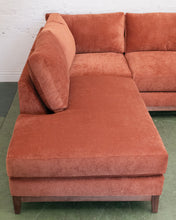 Load image into Gallery viewer, Lisette 3 Piece (RAF sofa, corner unit and LAF bumper chaise) in burnt orange