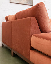 Load image into Gallery viewer, Lisette 3 Piece (RAF sofa, corner unit and LAF bumper chaise) in burnt orange