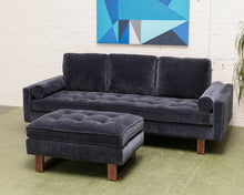 Load image into Gallery viewer, Natasha 3 Seater with Ottoman in Amici Indigo