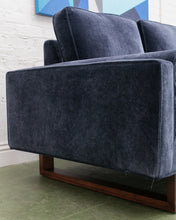 Load image into Gallery viewer, Natasha 3 Seater with Ottoman in Amici Indigo