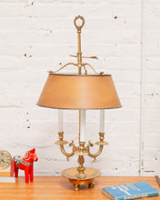 Load image into Gallery viewer, 20th Century French Bouillotte Lamp with Black Tole Shade