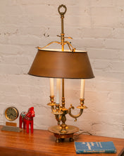 Load image into Gallery viewer, 20th Century French Bouillotte Lamp with Black Tole Shade