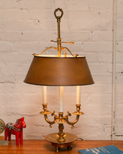 Load image into Gallery viewer, 20th Century French Bouillotte Lamp with Black Tole Shade
