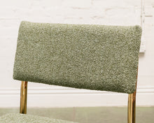 Load image into Gallery viewer, Gold Cantilever Green Chair