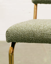 Load image into Gallery viewer, Gold Cantilever Green Chair