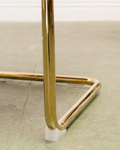 Load image into Gallery viewer, Gold Cantilever Green Chair