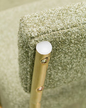 Load image into Gallery viewer, Gold Cantilever Green Chair