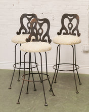 Load image into Gallery viewer, Corsican Cast Iron Heirloom Barstool Set of 3