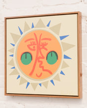 Load image into Gallery viewer, Boho Sun Art Print by Pan Dulce in Wooden Frame