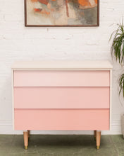 Load image into Gallery viewer, Louvered Drawer Pink Ombré Chest of Drawers