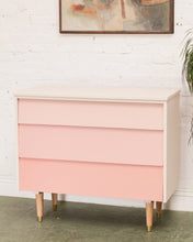 Load image into Gallery viewer, Louvered Drawer Pink Ombré Chest of Drawers