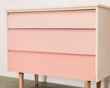 Load image into Gallery viewer, Louvered Drawer Pink Ombré Chest of Drawers