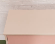 Load image into Gallery viewer, Louvered Drawer Pink Ombré Chest of Drawers