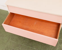 Load image into Gallery viewer, Louvered Drawer Pink Ombré Chest of Drawers