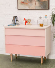 Load image into Gallery viewer, Louvered Drawer Pink Ombré Chest of Drawers