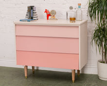 Load image into Gallery viewer, Louvered Drawer Pink Ombré Chest of Drawers
