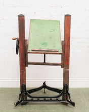 Load image into Gallery viewer, Antique Camera Stand Height Adjustable Cast Iron and Wood