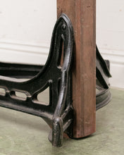 Load image into Gallery viewer, Antique Camera Stand Height Adjustable Cast Iron and Wood