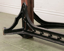 Load image into Gallery viewer, Antique Camera Stand Height Adjustable Cast Iron and Wood