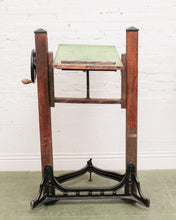 Load image into Gallery viewer, Antique Camera Stand Height Adjustable Cast Iron and Wood