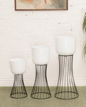 Load image into Gallery viewer, Large White Metal Planter