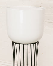Load image into Gallery viewer, Large White Metal Planter