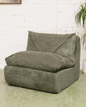 Load image into Gallery viewer, Stitched Green Chair and Ottoman