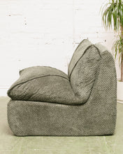 Load image into Gallery viewer, Stitched Green Chair and Ottoman