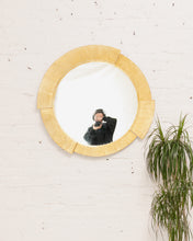 Load image into Gallery viewer, Deco Hammered Gold Metal Mirror