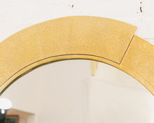 Load image into Gallery viewer, Deco Hammered Gold Metal Mirror