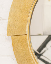 Load image into Gallery viewer, Deco Hammered Gold Metal Mirror