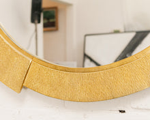 Load image into Gallery viewer, Deco Hammered Gold Metal Mirror