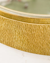 Load image into Gallery viewer, Deco Hammered Gold Metal Mirror