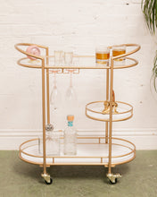 Load image into Gallery viewer, Faux Marble Bar Cart