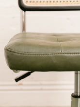 Load image into Gallery viewer, Green and Black Rattan Office Chair