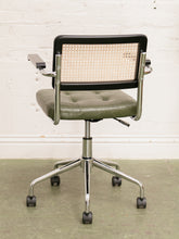 Load image into Gallery viewer, Green and Black Rattan Office Chair