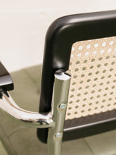 Load image into Gallery viewer, Green and Black Rattan Office Chair