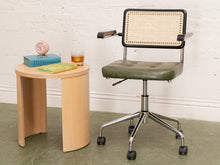 Load image into Gallery viewer, Green and Black Rattan Office Chair