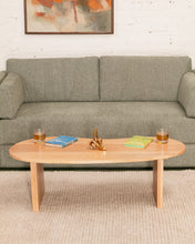 Load image into Gallery viewer, Solid Oak Amoeba Coffee Table