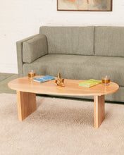 Load image into Gallery viewer, Solid Oak Amoeba Coffee Table