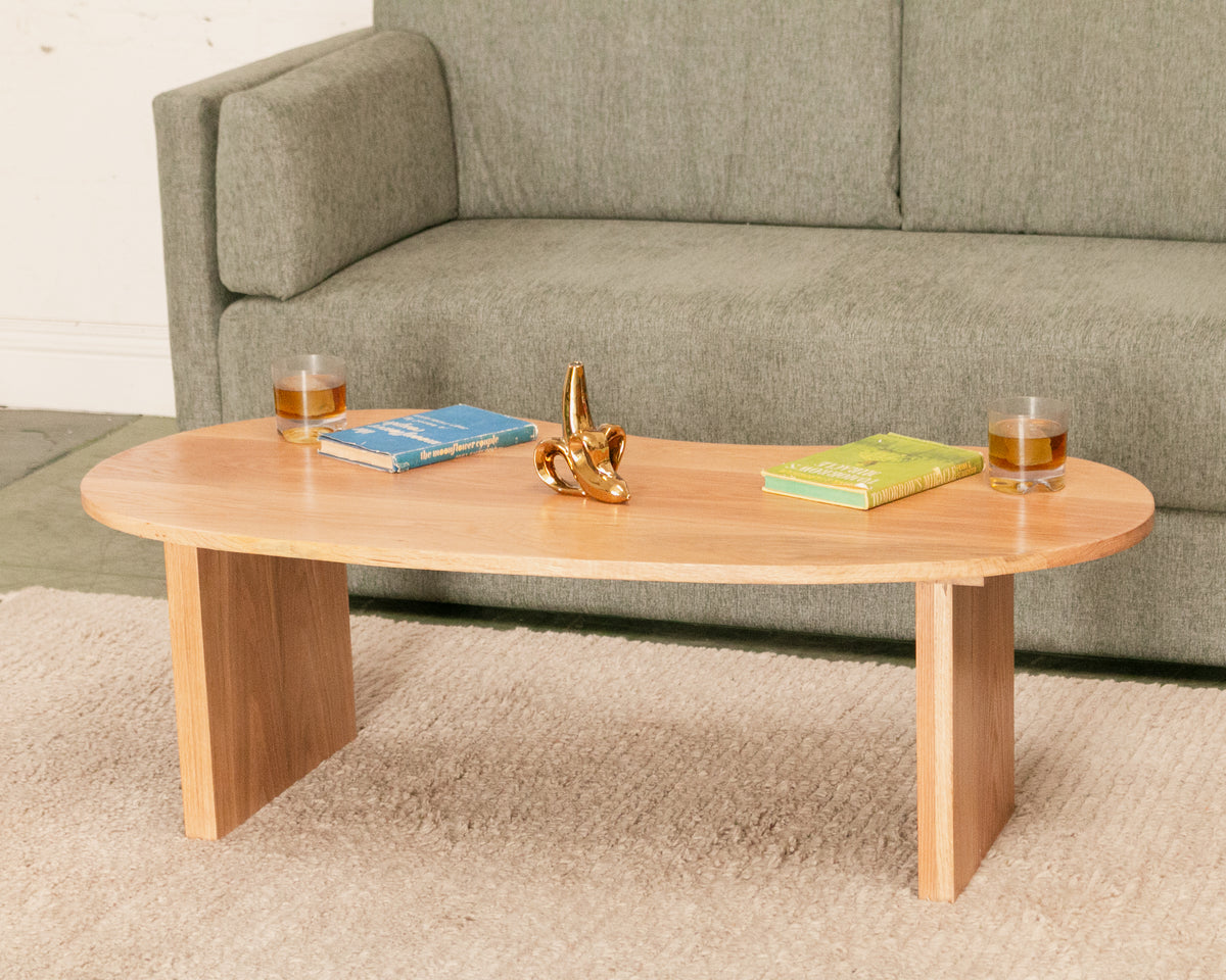 Solid Oak Amoeba Coffee Table – Sunbeam Vintage